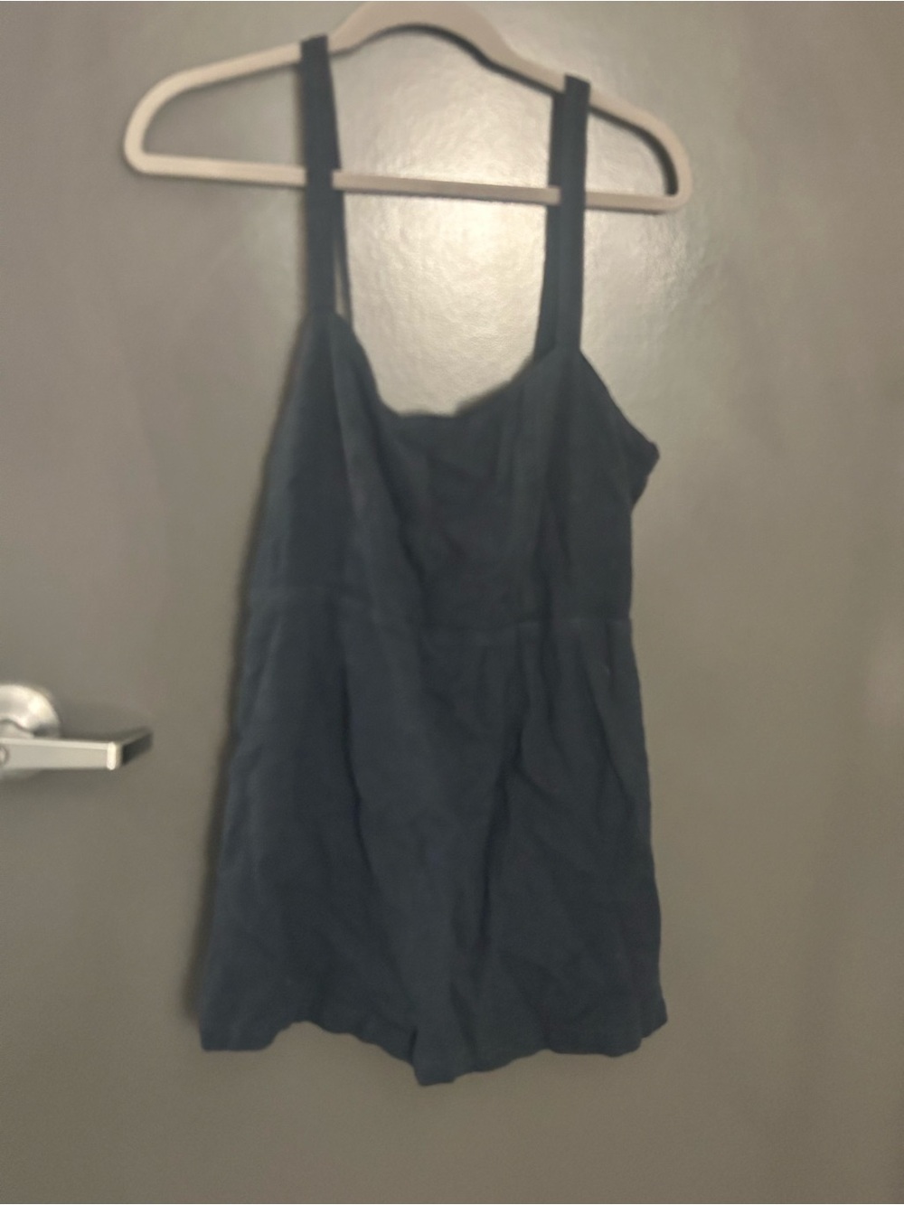 Free People Navy Blue Mini Dress with Spaghetti Straps